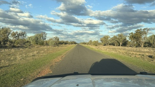 Isolated road in remote area